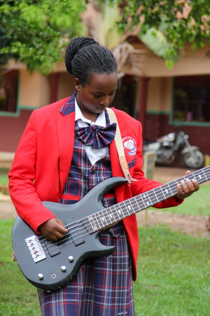 Students walking in hallway